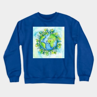 Mother earth Watercolor Crewneck Sweatshirt